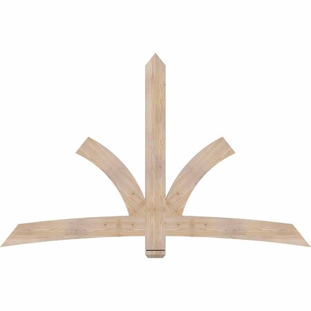 Ekena Millwork Davenport Smooth Timber Gable Bracket, Douglas Fir, 84"W x 53"H x 1 1/2"D x 5 1/2"F, 15/12 Pitch GBW084X53X0206DAV00SDF